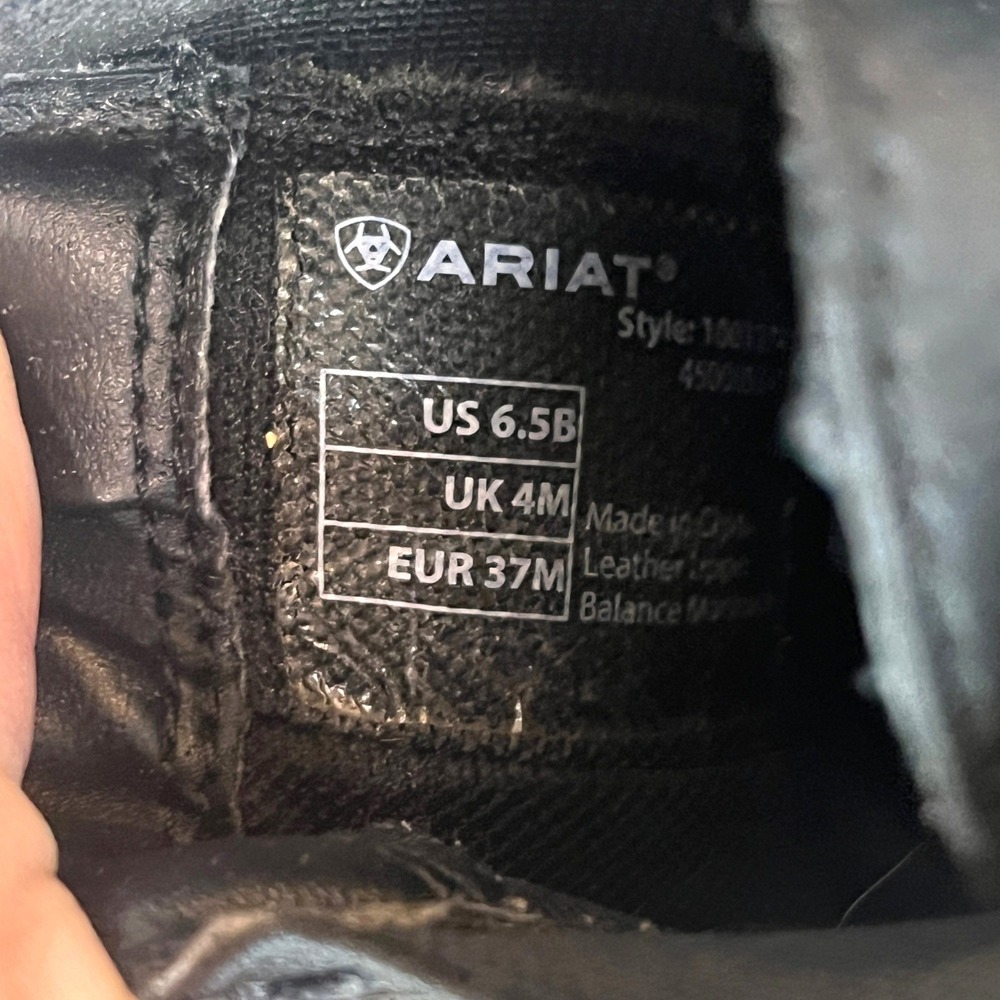 Ariat Heritage IV Black Leather Front Zip Paddock Boots Womens 6.5B 10015200 - Picture 3 of 8